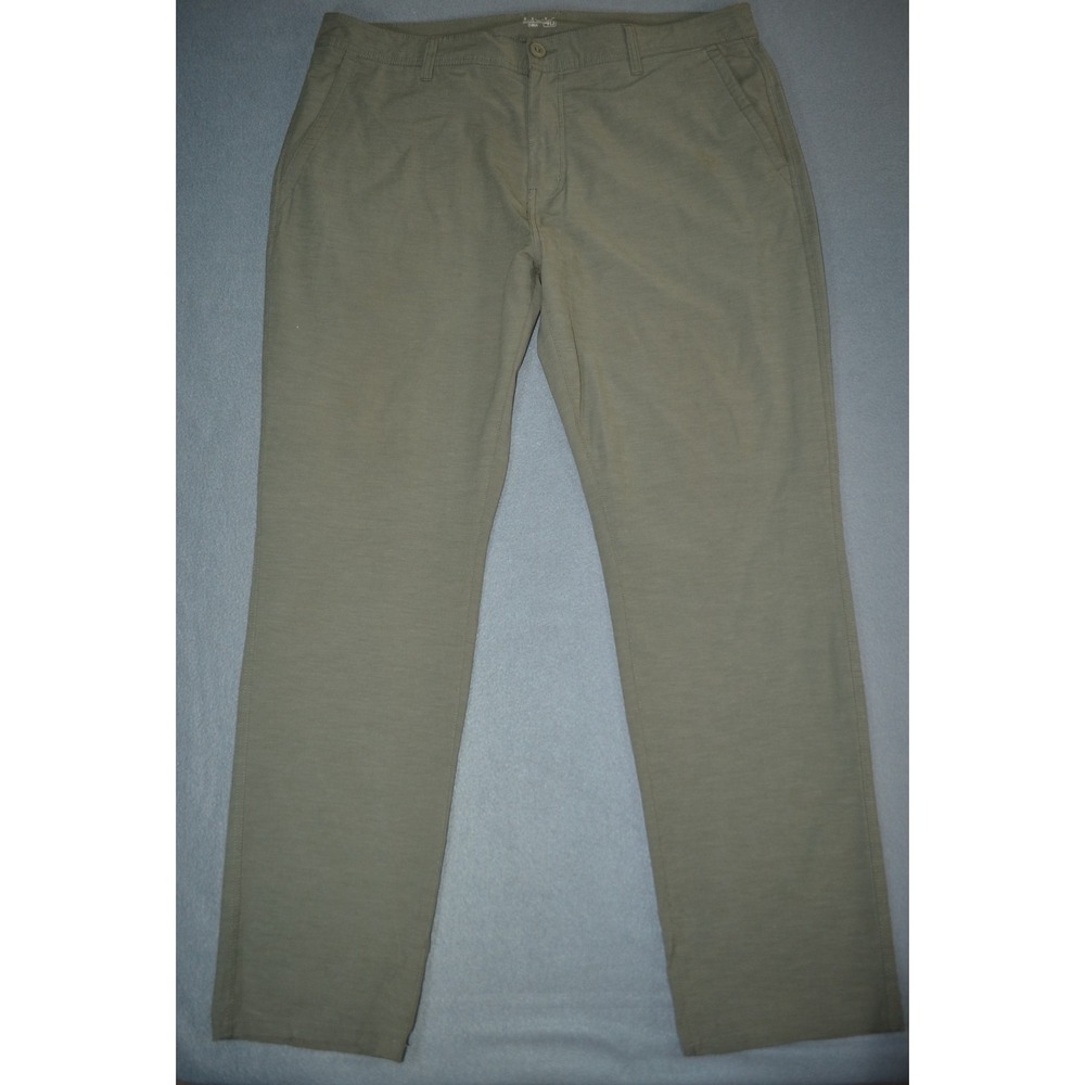 Huk Pants Mens 40x32 Green Chino Straight Leg Casual Fishing Outdoor Pockets